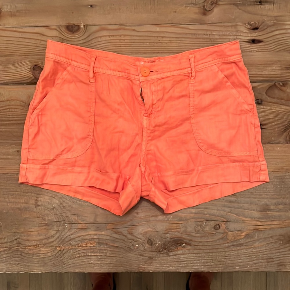Orange Level 99 linen shorts size 29